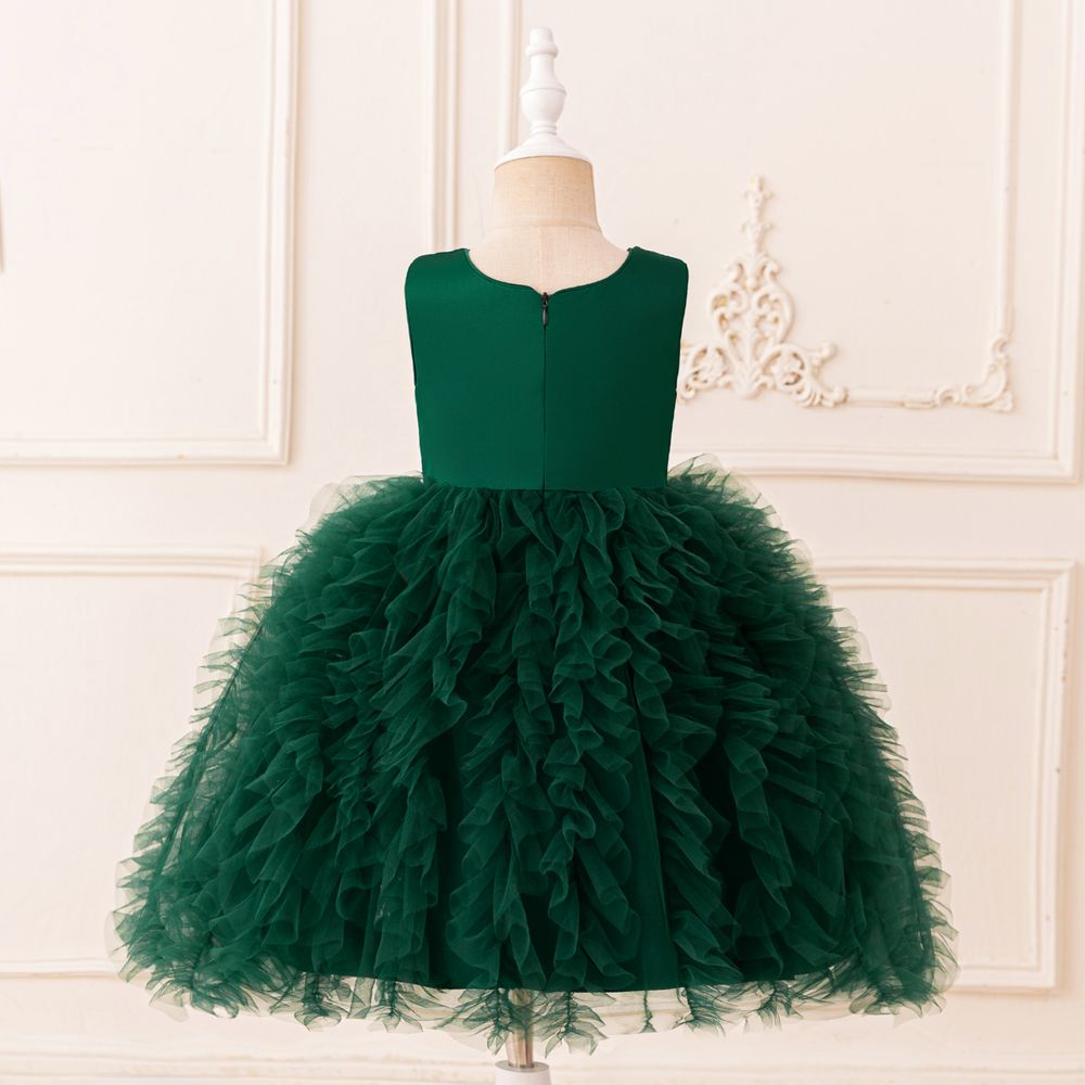 Sugar Rush - Embellished Sleeveless Party Dress - Green