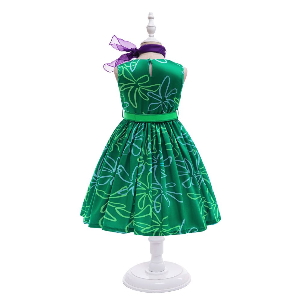 Sugar Rush - Printed Sleeveless Party Dress - Green