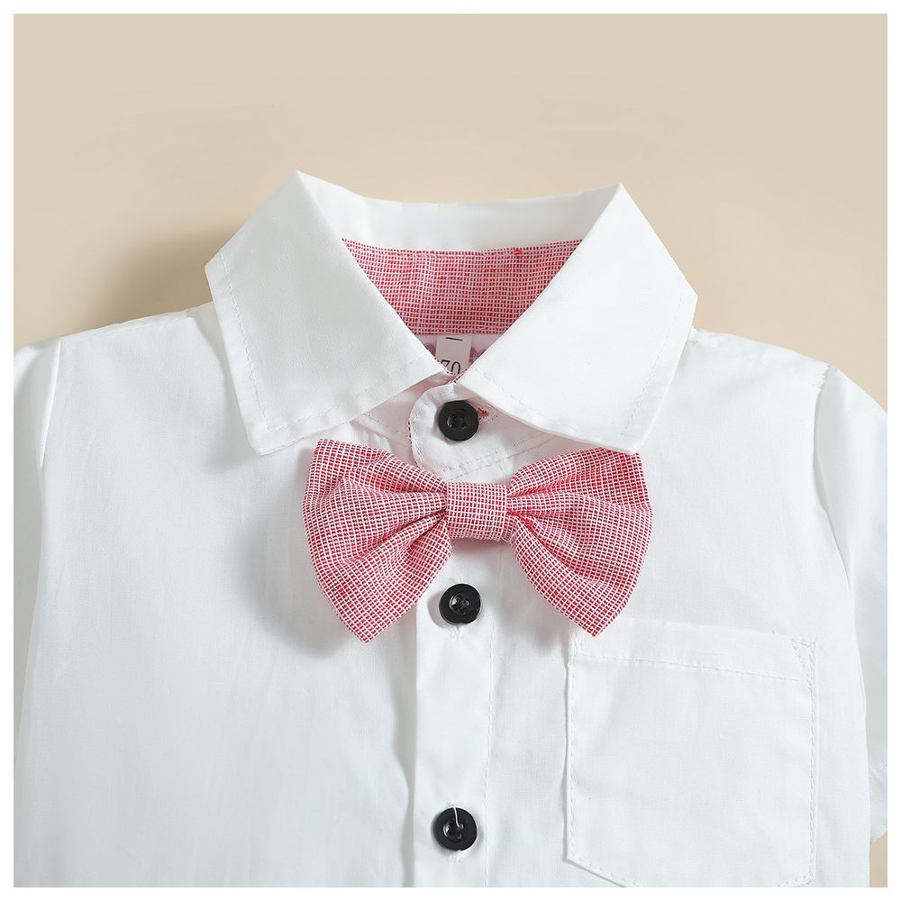 شوغر راش - طقم كلاسيكي بأكمام قصيرة - زهري