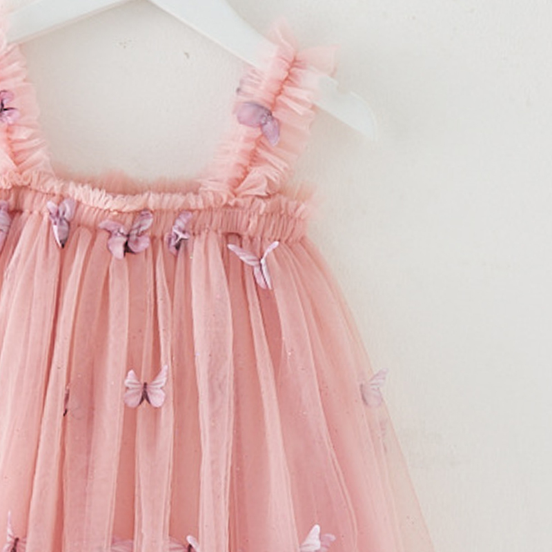 شوغر راش - فستان بدون أكمام للبنات - وردي