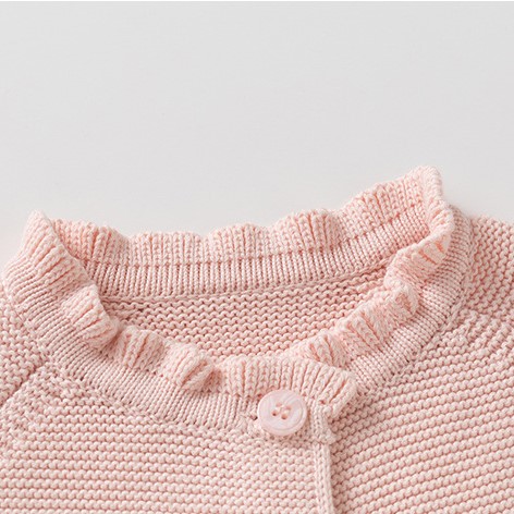 شوغر راش - سترة مطرزة بأكمام طويلة للبنات - وردي