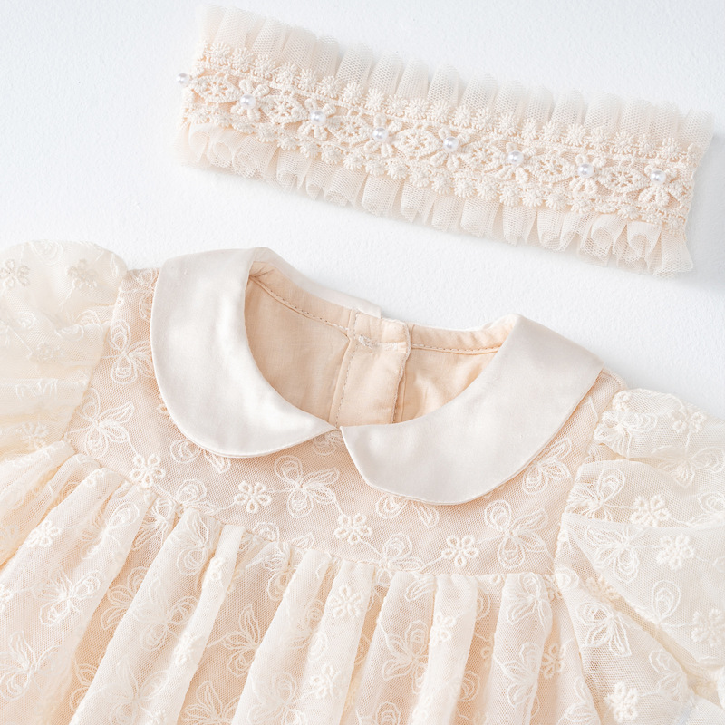 شوغر راش - فستان سادة بقصة A - بيج