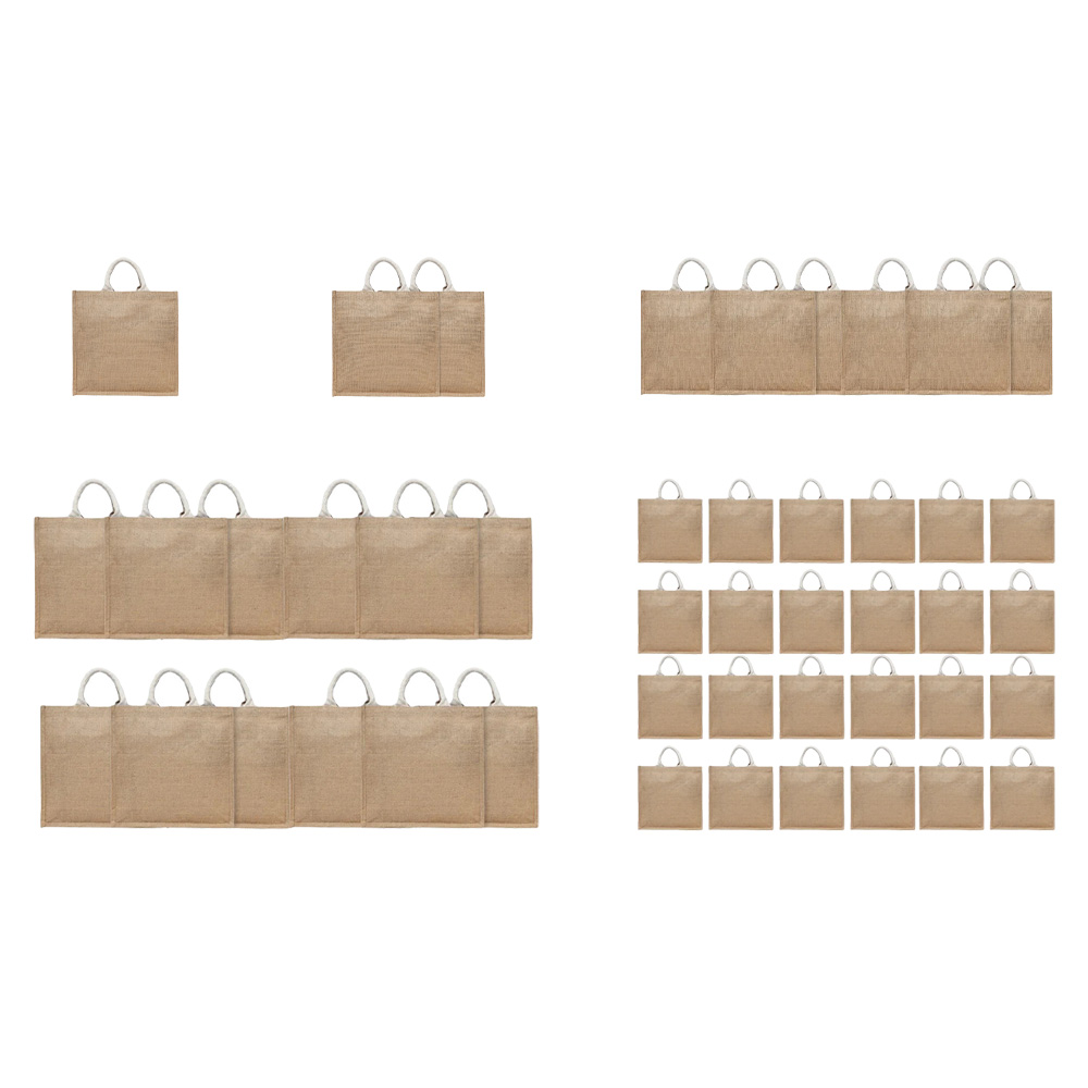 حقيبة تسوق من الجوت المصفح الصديق للبيئة من Byft - بني - 13 × 13 بوصة