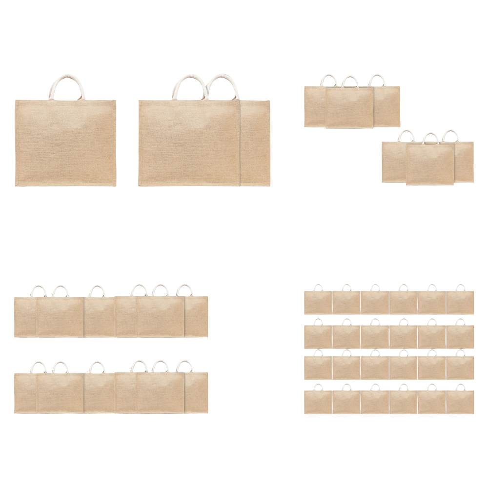 حقيبة تسوق من الجوت المصفح الصديق للبيئة من Byft - بيج - 14.4 × 17 بوصة