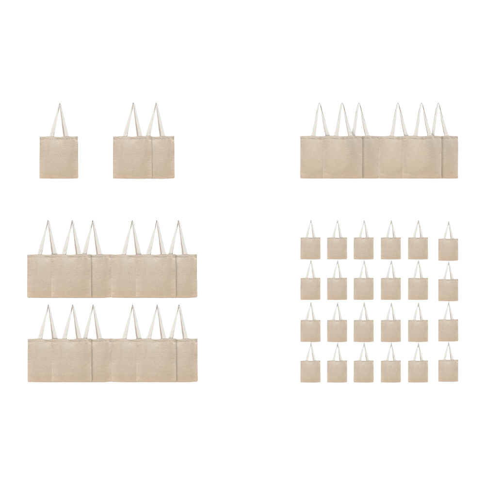 حقيبة تسوق من خشب الجوكو غير المغلف من بي واي اف تي - صديقة للبيئة - لون طبيعي - 16 × 14 بوصة