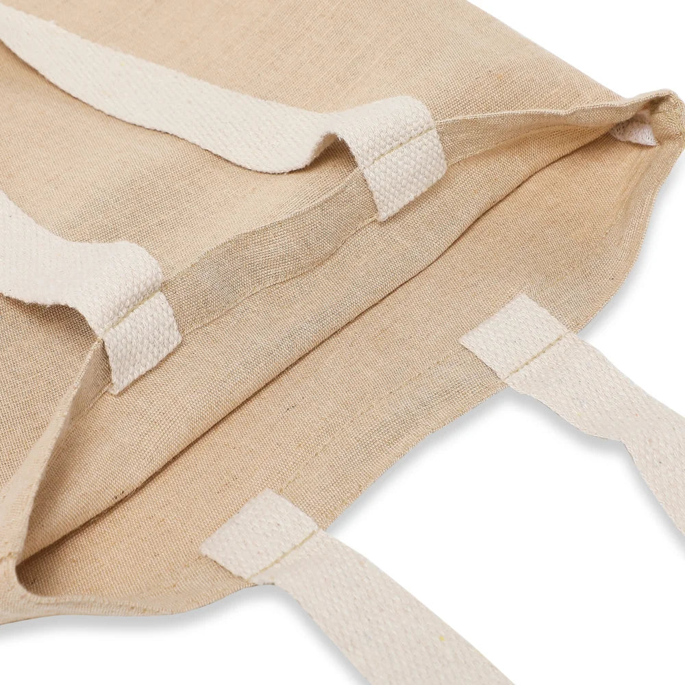 حقيبة تسوق من خشب الجوكو غير المغلف من بي واي اف تي - صديقة للبيئة - لون طبيعي - 16 × 14 بوصة