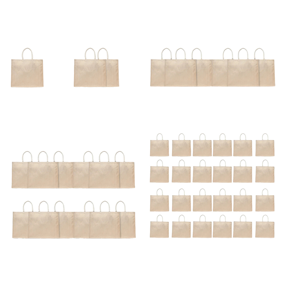 حقيبة تسوق من بي واي اف تي - صديقة للبيئة، مصنوعة من مادة الجوكو المصفحة، مع قاعدة قابلة للتوسيع - بيج - 14.5 × 17 بوصة