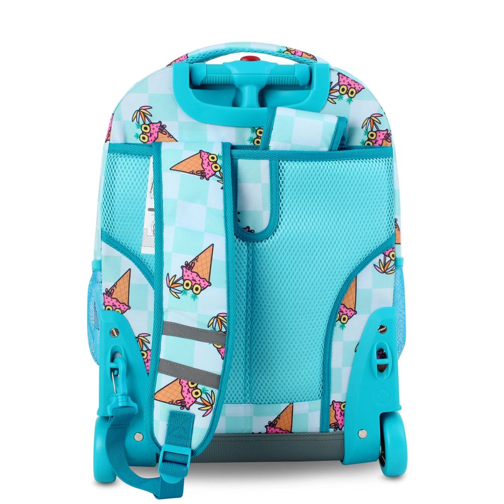 شنطة ظهر للأطفال بعجلات من J World - نيويورك صن رايز - مخروط ثلجي - 18 إنش