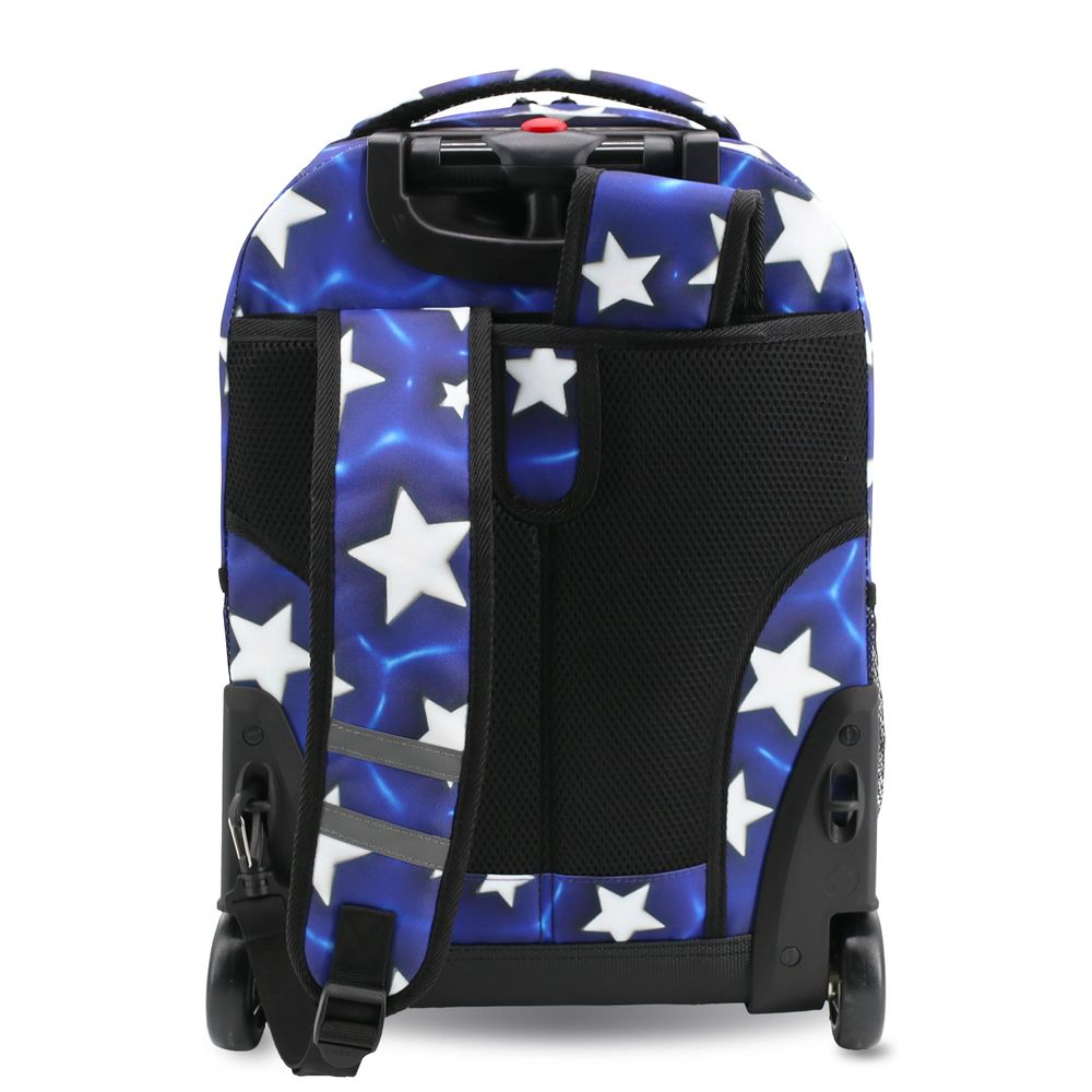 J World - New York Sunrise Kids Rolling Backpack - Puffy Star - 18 Inch