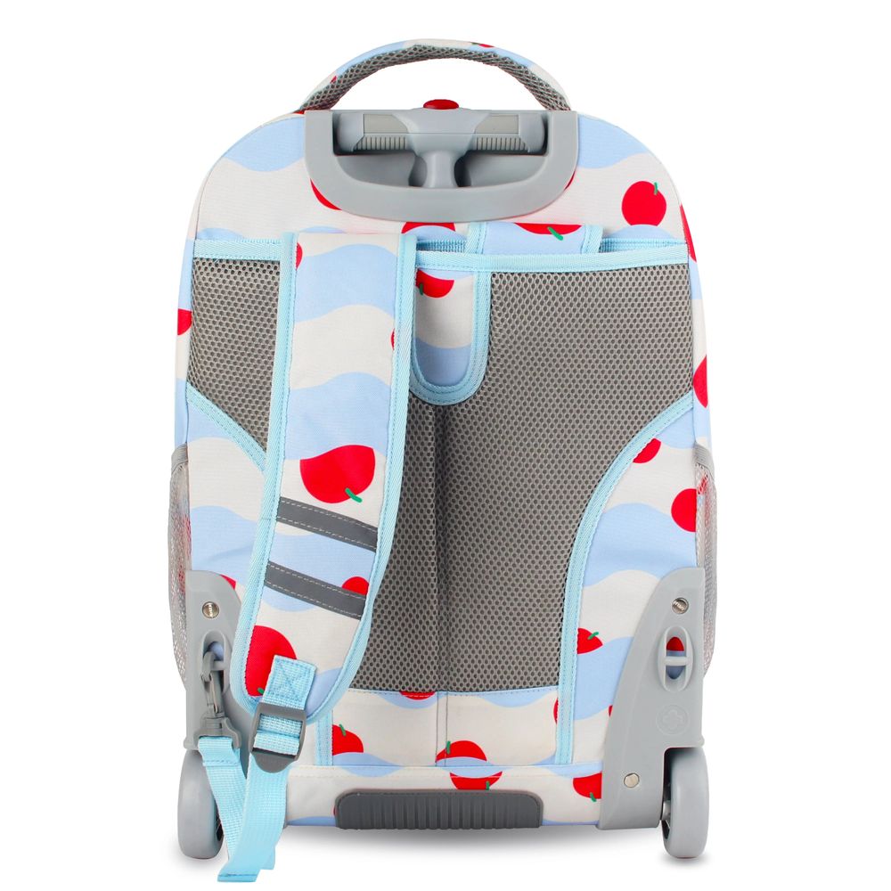 شنطة ظهر للأطفال بعجلات من J World - نيويورك صن رايز - تفاحة عائمة - 18 إنش