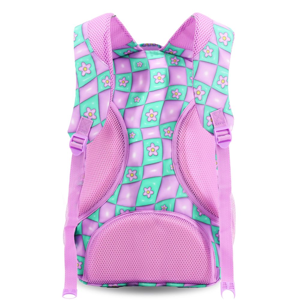 شنطة ظهر كورنيليا للكمبيوتر المحمول من جيه وورلد - نيويورك، للجنسين - للبالغين - بنقشة زهرة منتفخة - مقاس 18 إنش