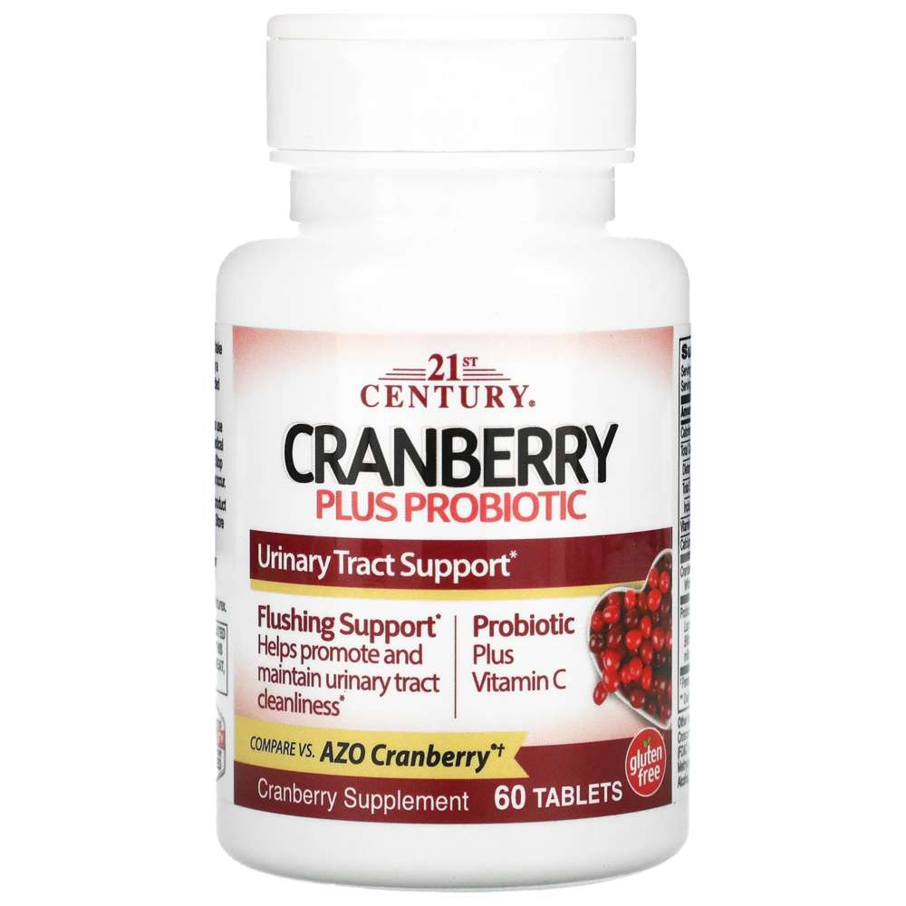 21st Century - Cranberry Plus Probiotics Tablets - 60 Pcs