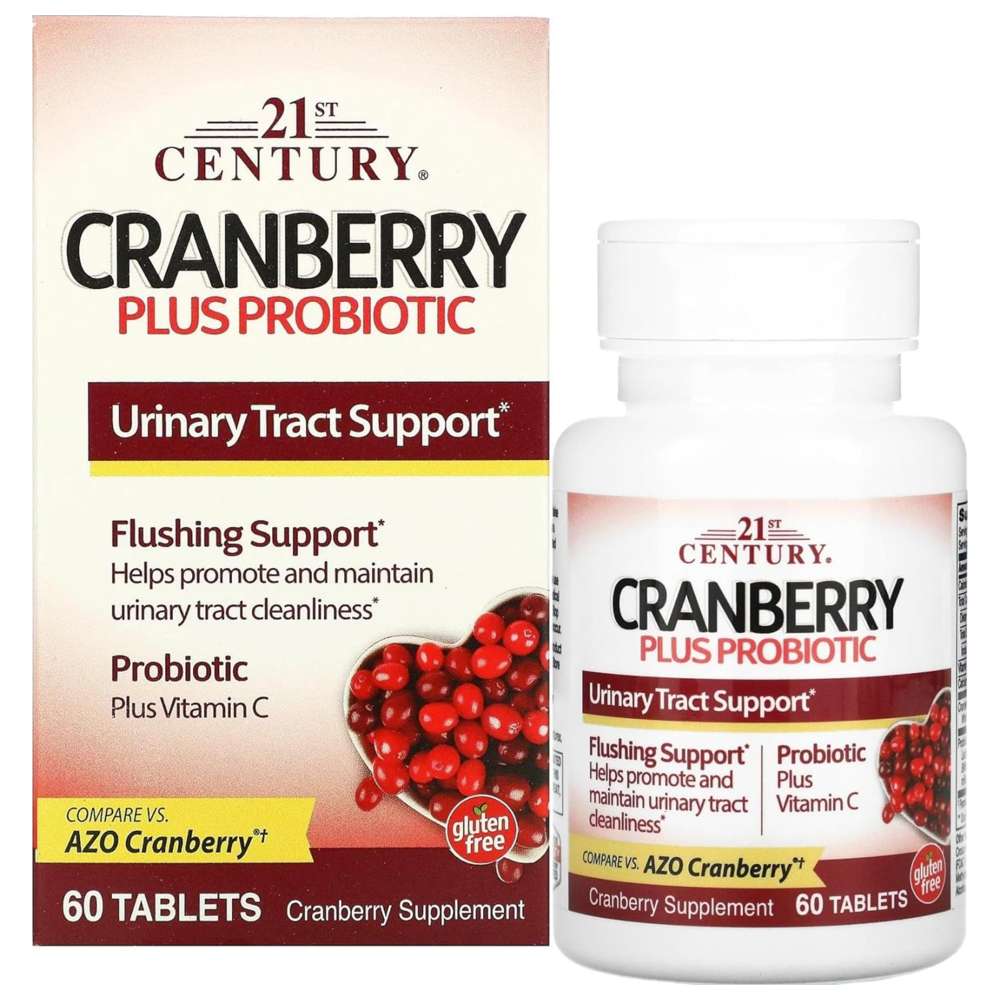 21st Century - Cranberry Plus Probiotics Tablets - 60 Pcs