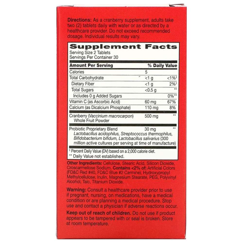 21st Century - Cranberry Plus Probiotics Tablets - 60 Pcs