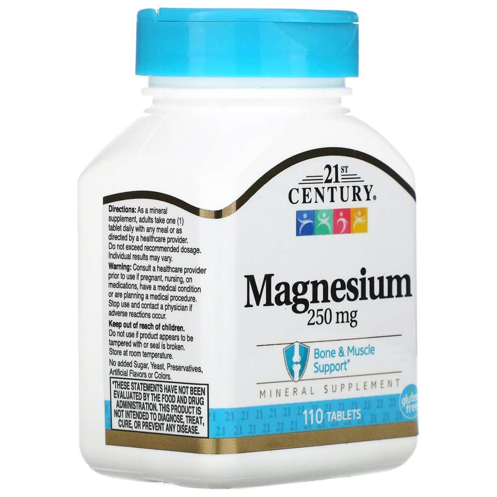21st Century - Magnesium 250mg  Tablets - 110 Pcs