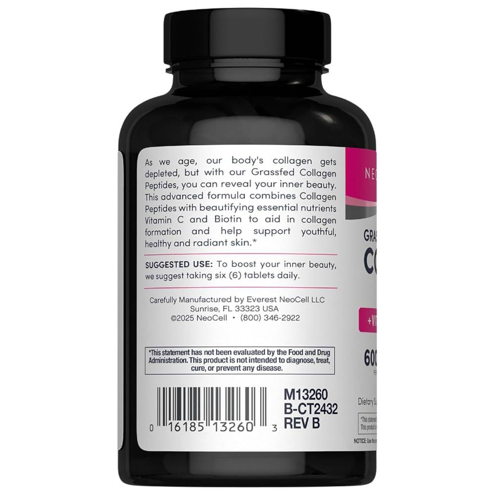 نيوسيل - أقراص سوبر كولاجين مع فيتامين سي والبيوتين - 180 قرصًا