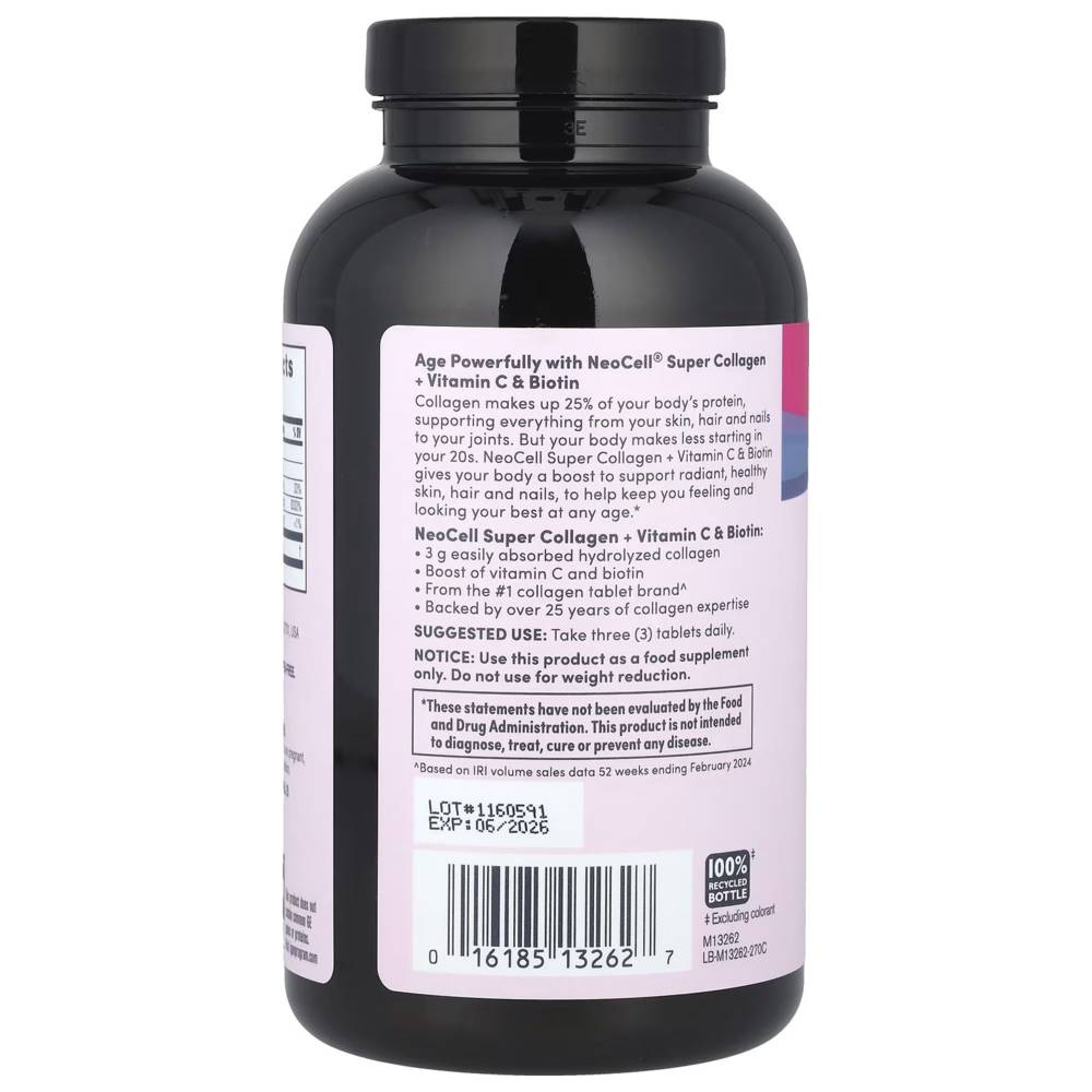 نيوسيل - أقراص سوبر كولاجين مع فيتامين سي والبيوتين - ٢٧٠ قرصًا