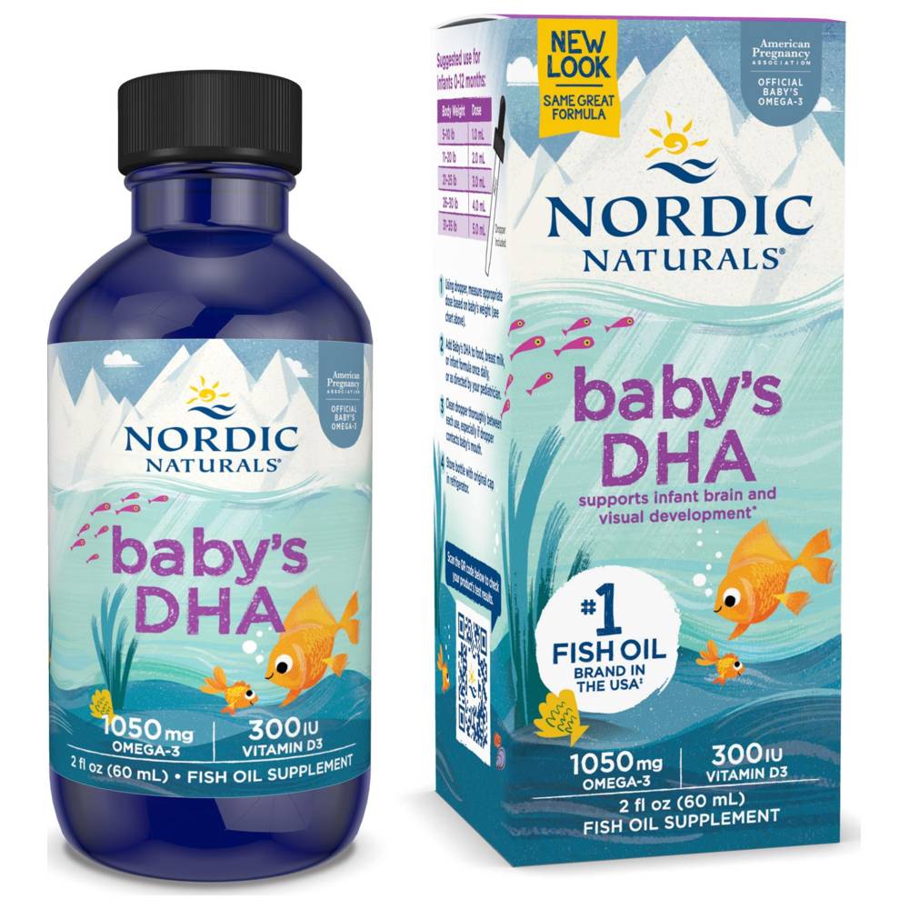 Nordic Naturals - Baby's DHA With Vitamin D3 Fish Oil Supplement - 60 ml