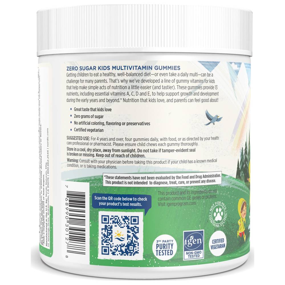 Nordic Naturals - Zero Sugar Kids Multi Gummies - Orange Lemon  - 120 Pcs