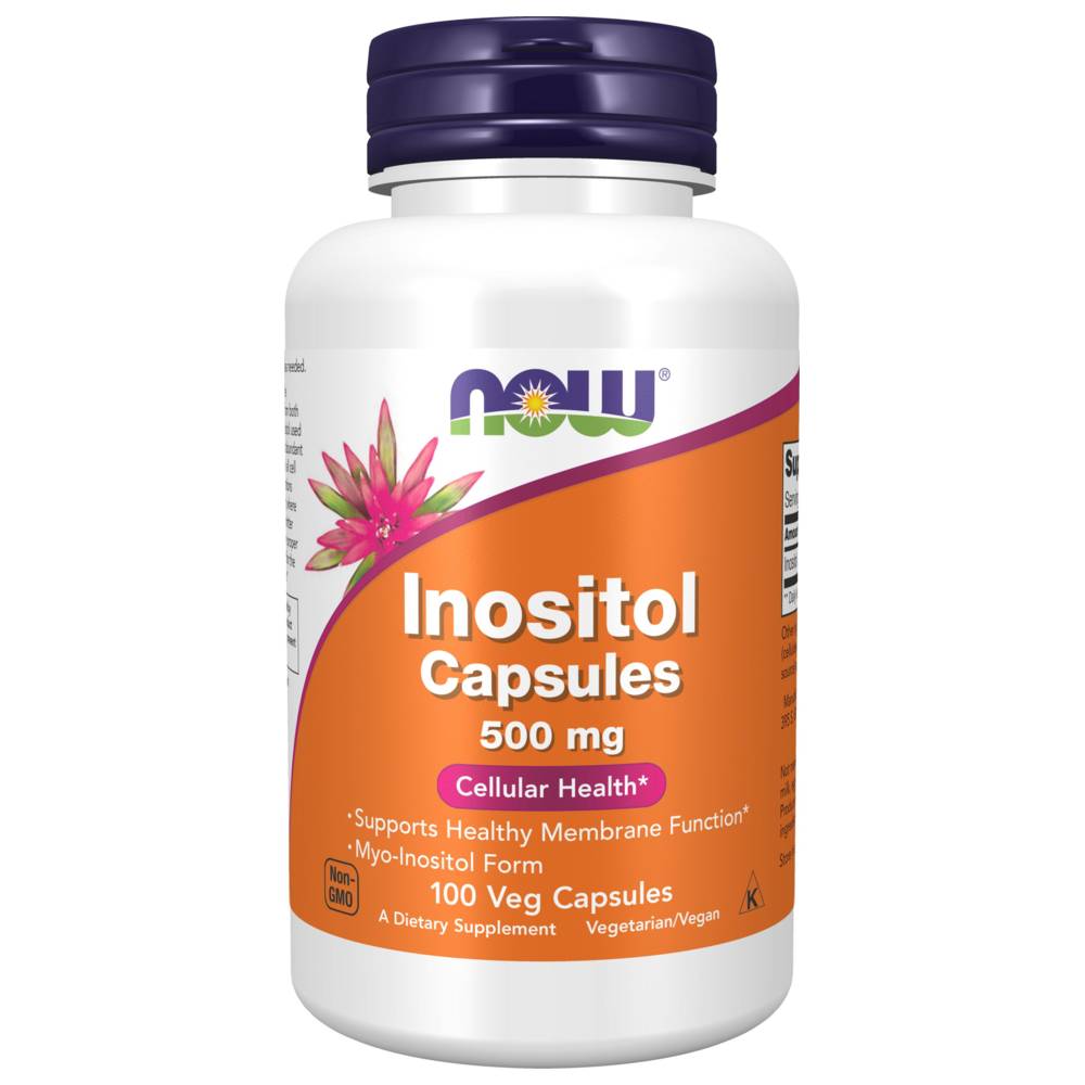 Now Foods - Inositol 500mg Veg Capsules - 100 Pcs