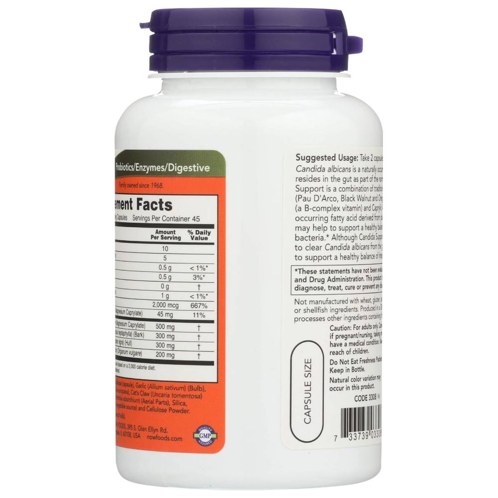 Now Foods - Candida Support Veg Capsules - 90 Pcs