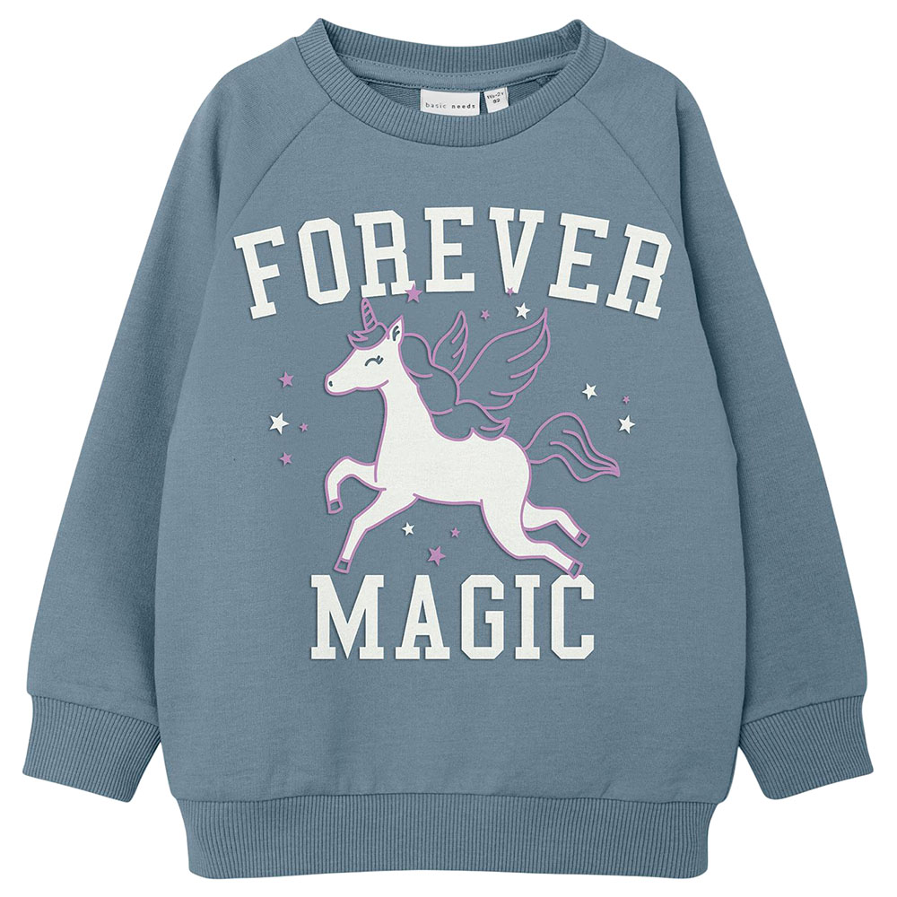 نيم ات - سويت شيرت كم طويل - أزرق