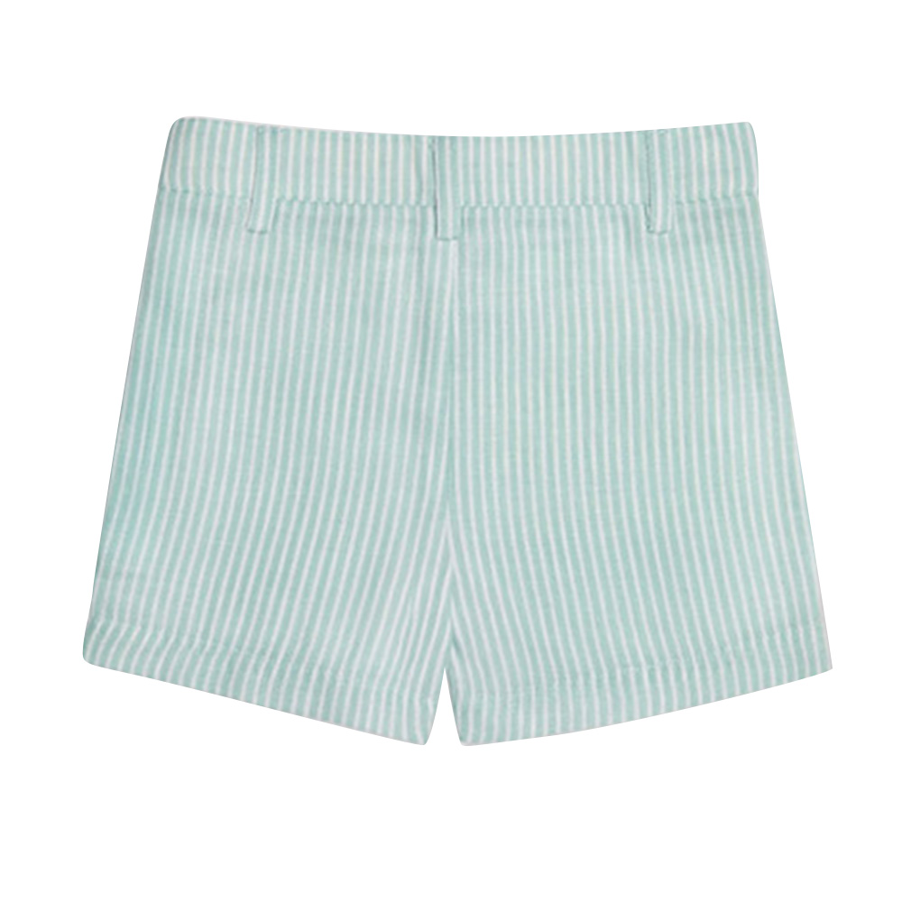 Jules & Juliette - Denis Striped Baby Boy Shorts - Mint Stripes