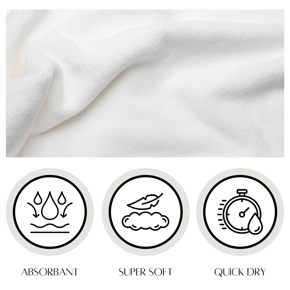 جولي - مناشف وجه من الخيزران - مجموعة من 6 قطع