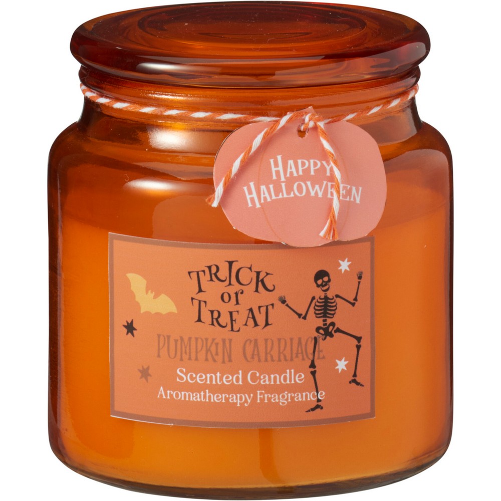 Koopman - Halloween Aromatic Scented Candle In Glass - 10x11 cm - Style May Vary - 1 Pc