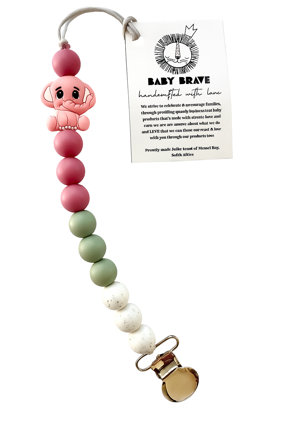 Baby Brave - Silicone Teether And Pacifier Dummy Clip Only - Multicolor