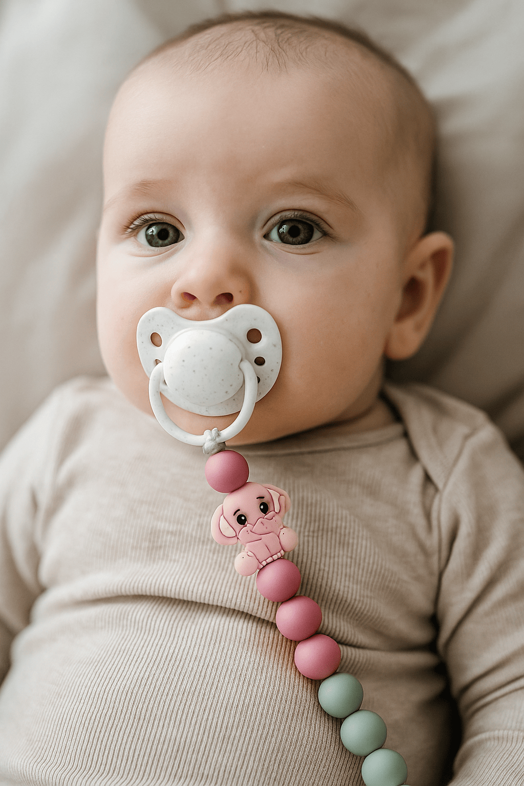 Baby Brave - Silicone Teether And Pacifier Dummy Clip Only - Multicolor