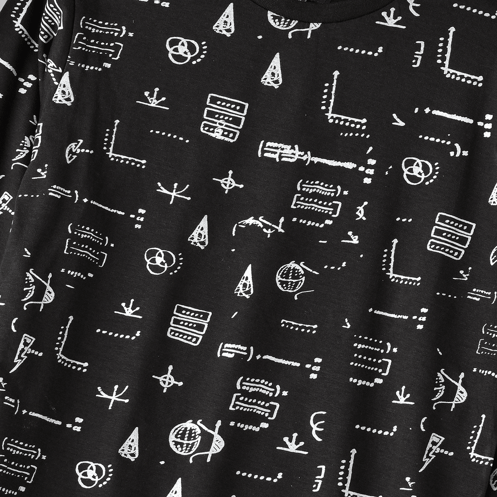 جام - تي شيرت جرافيكي ولادي بأكمام طويلة - أسود