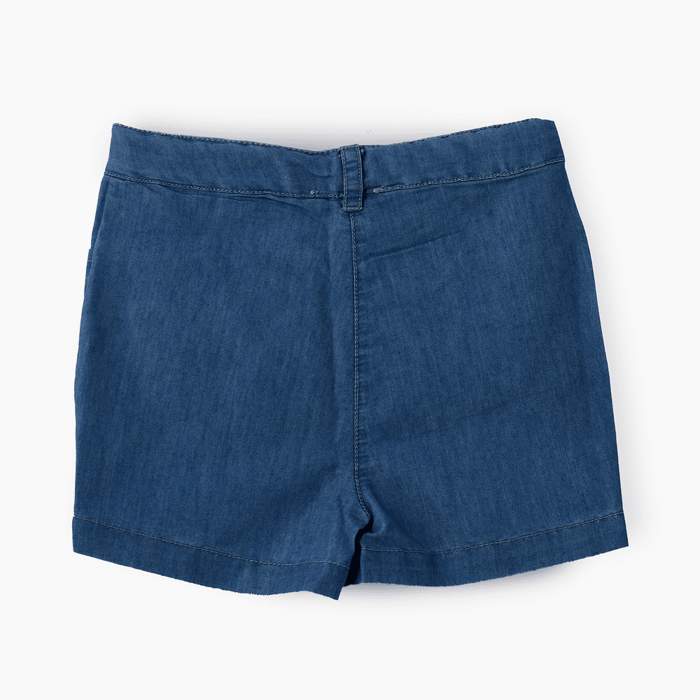 جيلين - شورت جينز مطرز للبنات - أزرق