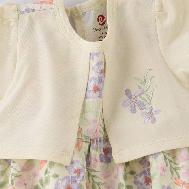 إليغنت كيدز - فستان بادي سوت بناتي مزهر - متعدّد الألوان