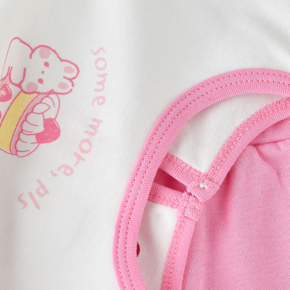 إليغانت كيدز - فستان مع شورت - أبيض وزهري