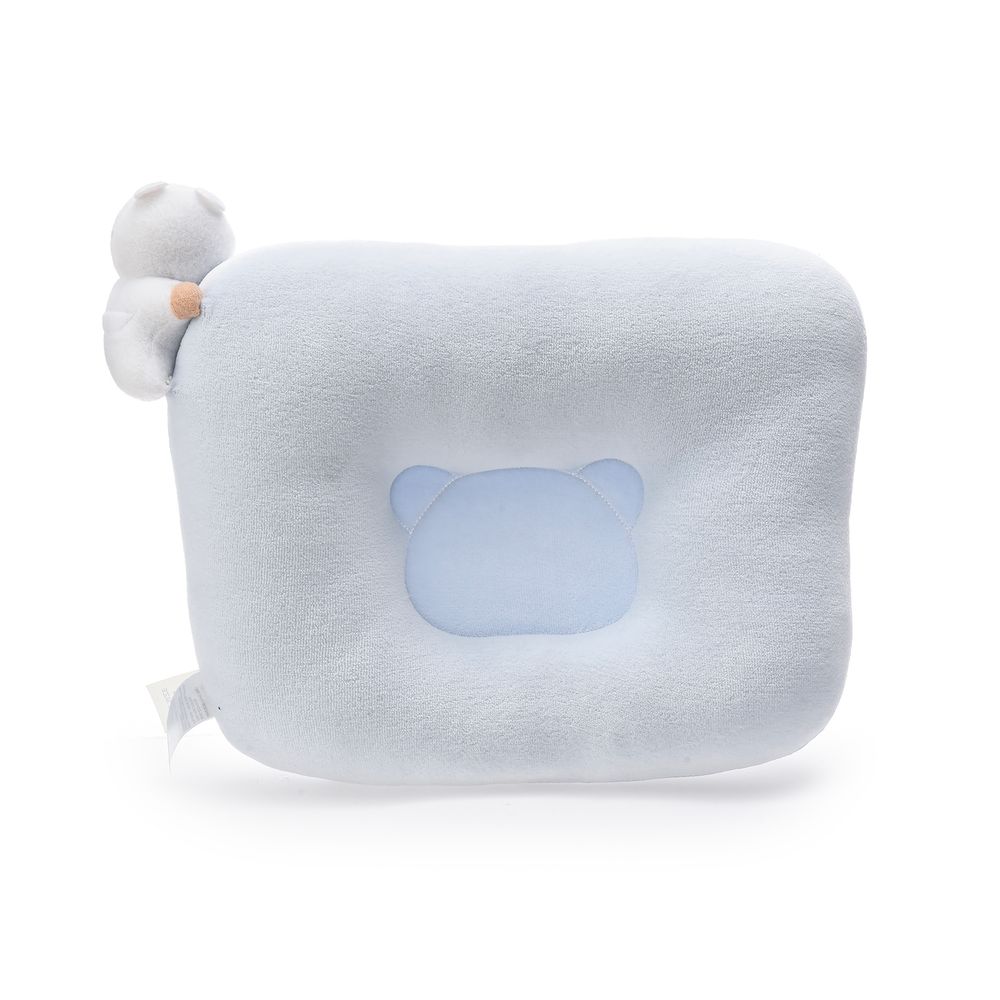 Tiny Hug - Newborn Baby Square Pillow - Light Blue