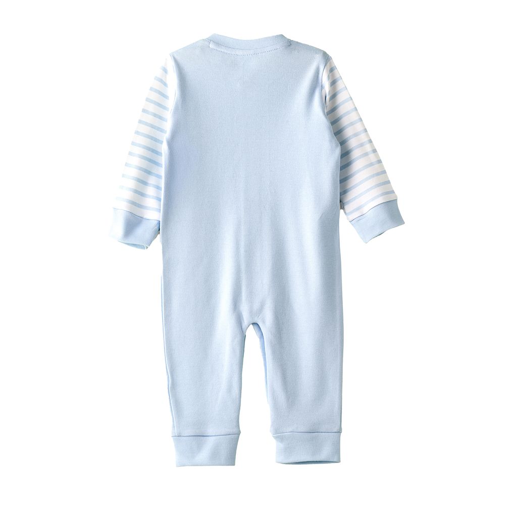 Tiny Hug - Baby Boy Bear Onesie - Blue