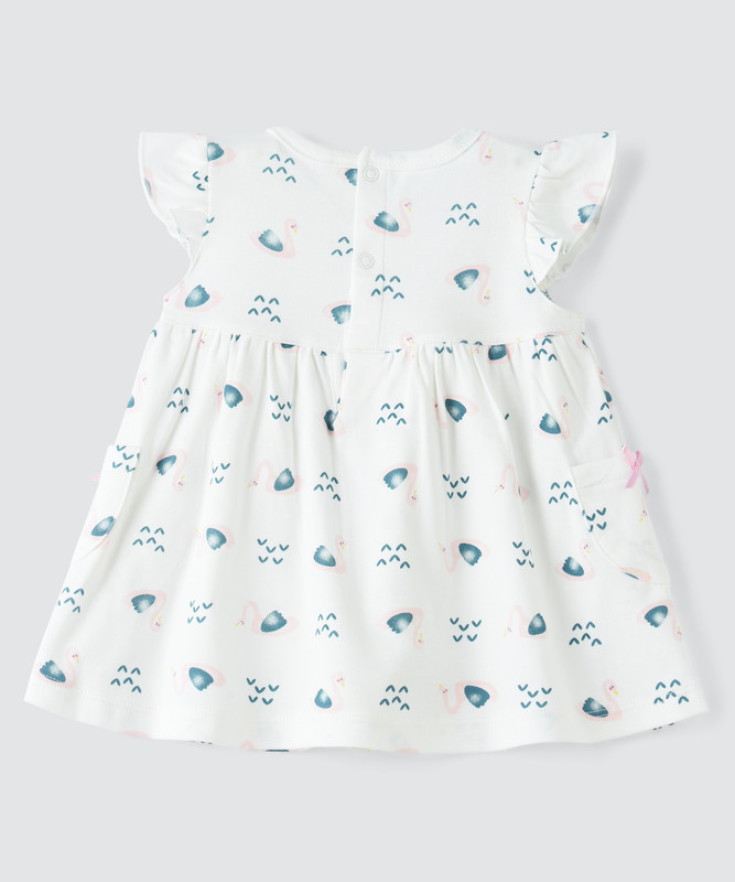 Tiny Hug - Baby Girl's Dress - White