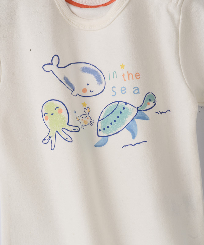 Tiny Hug - In The Sea Baby Boy T-shirt - Multicolor