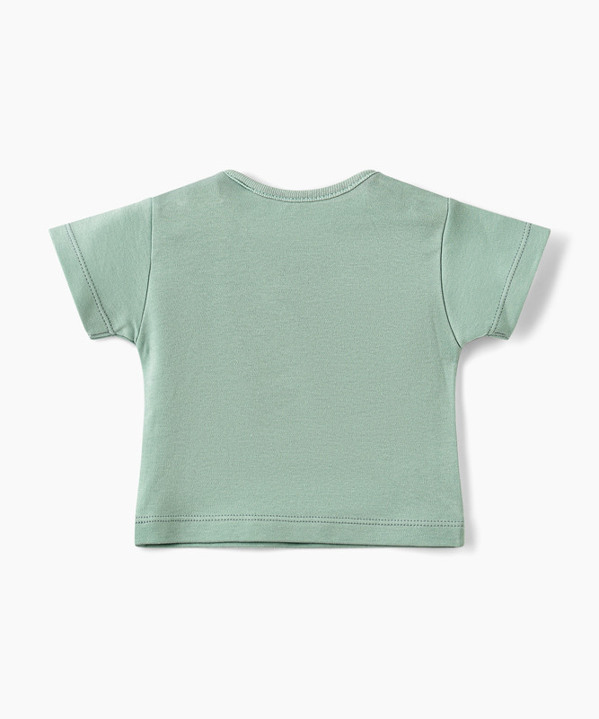 Tiny Hug - Baby Boy's Fish Printed T-Shirt - Teal