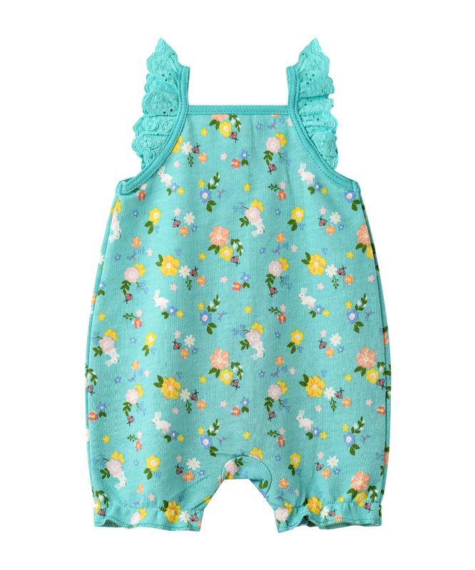 Tiny Hug - Baby Girl's Romper - Green