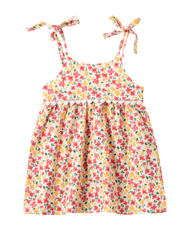 Tiny Hug - Baby Girl's Floral Dress - Multicolor