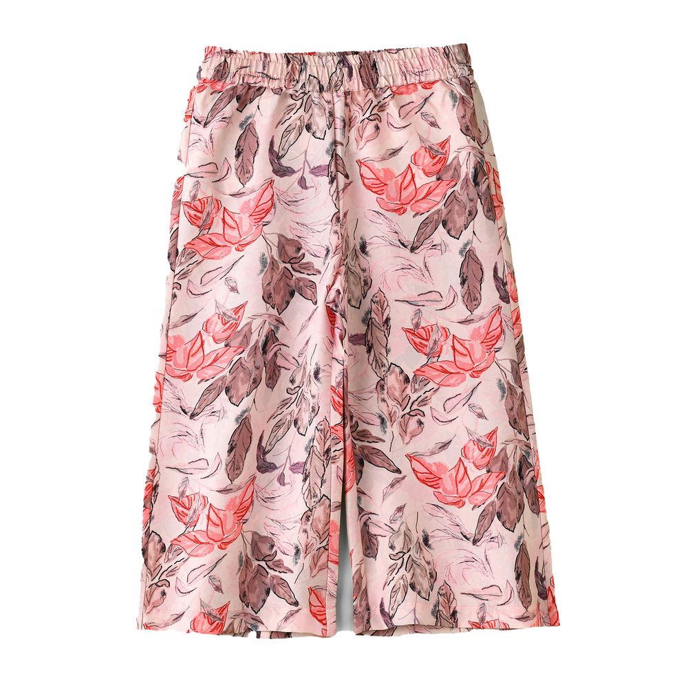 جيلين - كولوت بناتي مزين بالورود - وردي