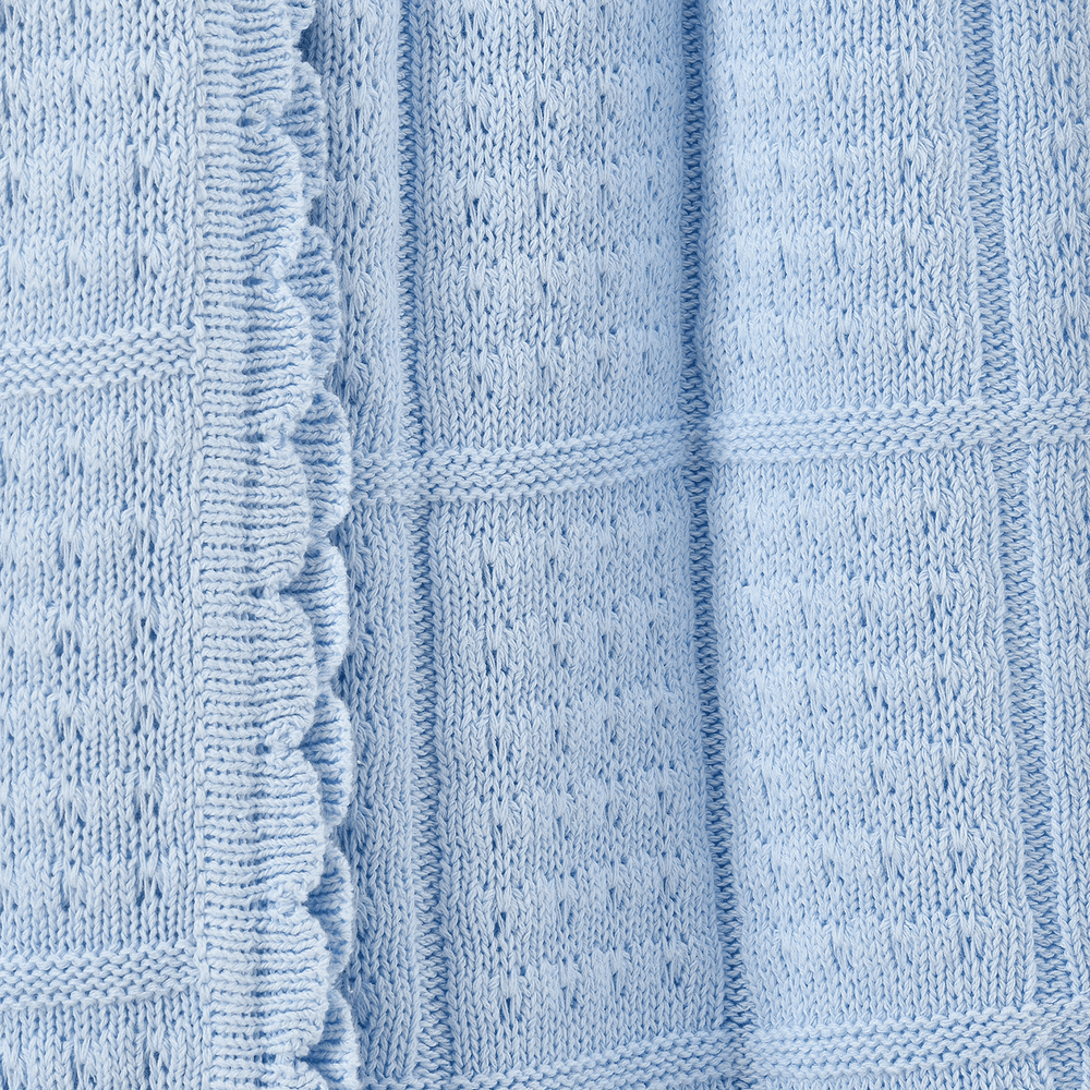 Tiny Hug - Newborn Baby Blanket - Blue