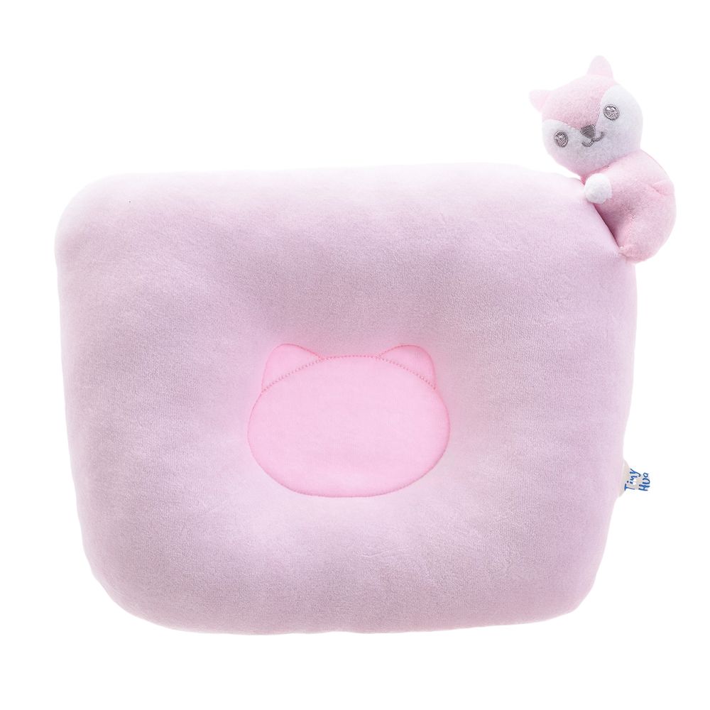 Tiny Hug - Soft And Breathable Flat Baby Pillow - Pink