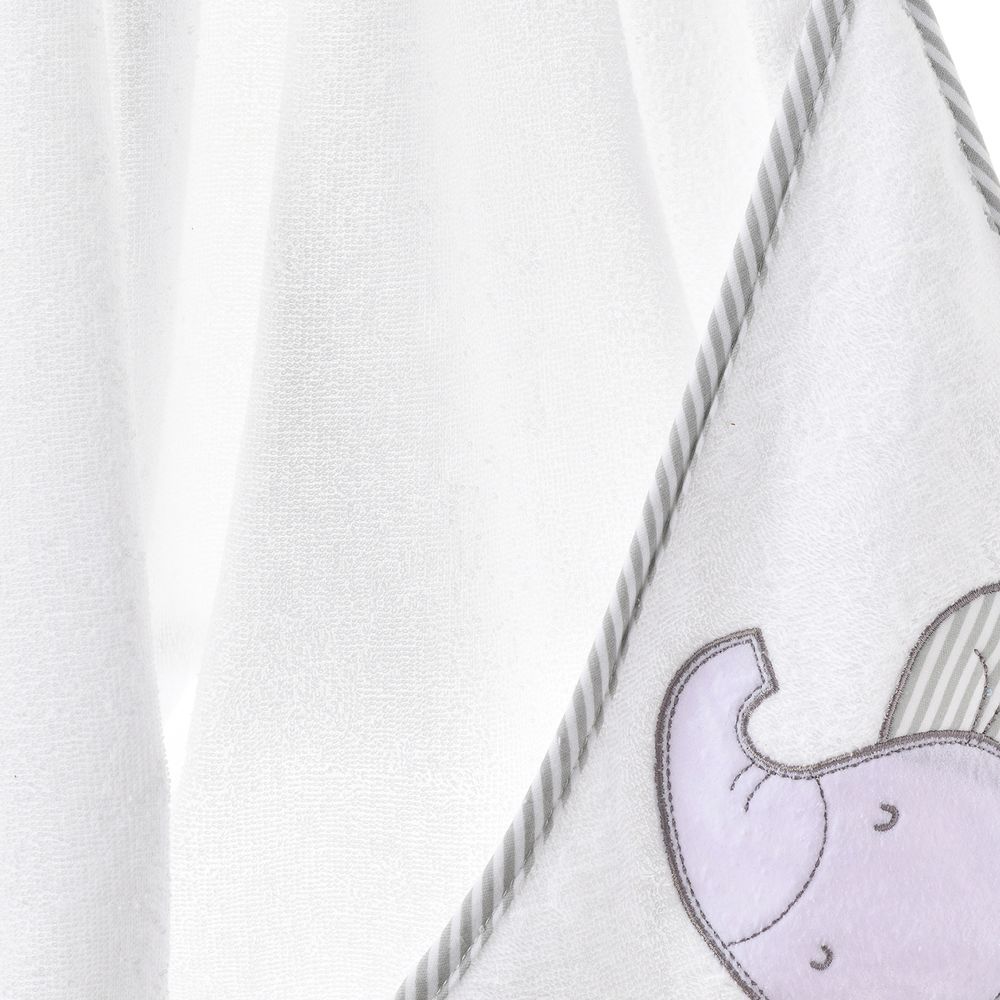 تايني هاغ - منشفة بقبعة للأطفال - عاجي