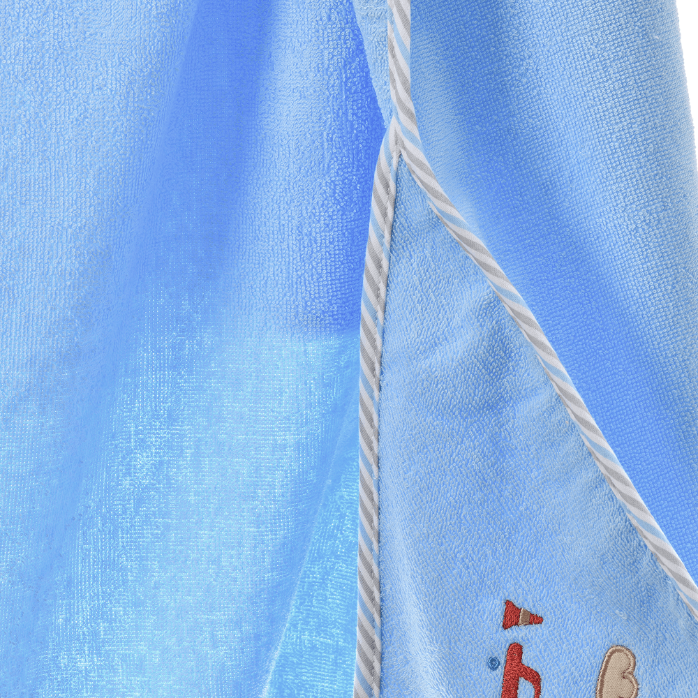 تايني هاغ - منشفة بقبعة للأطفال - أزرق فاتح