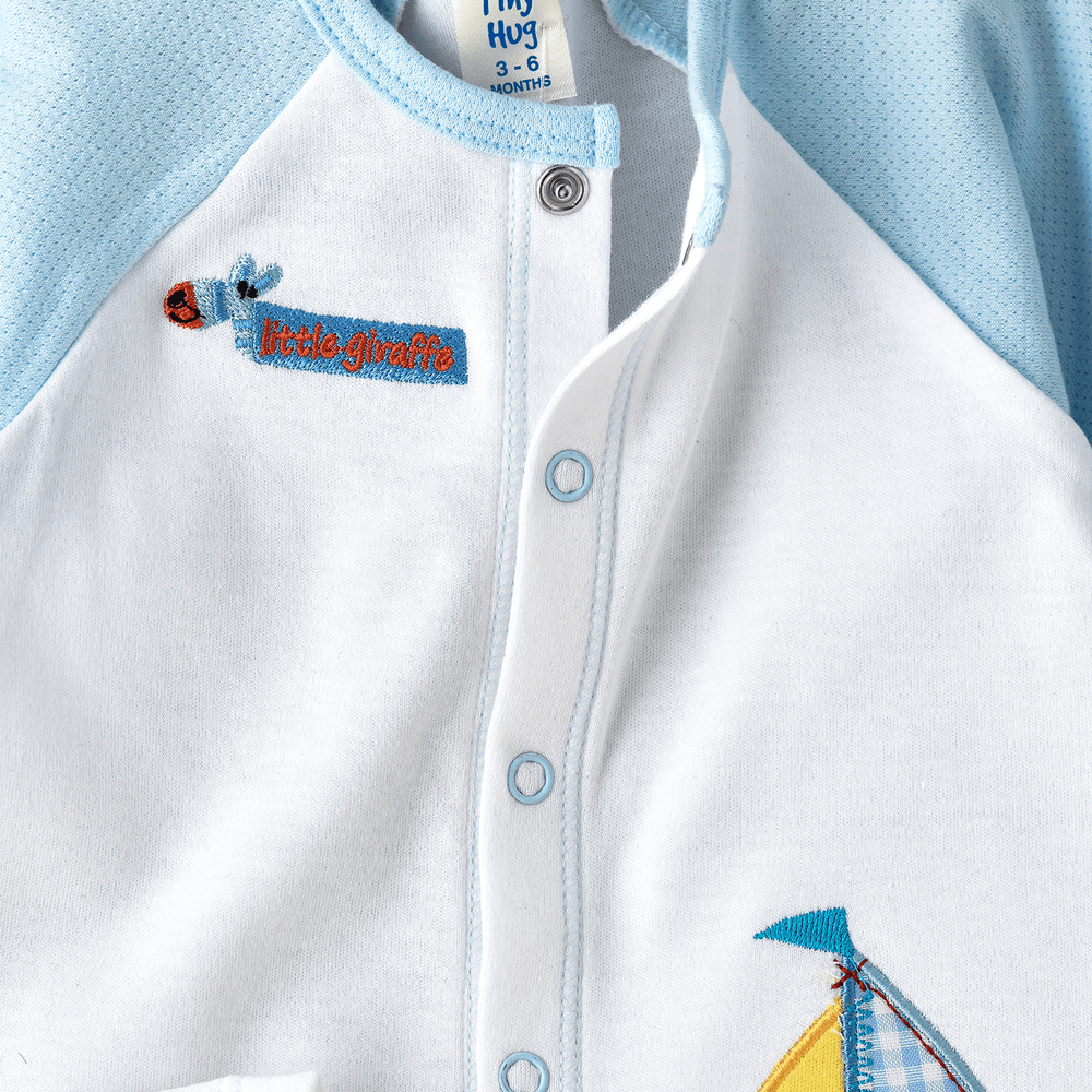 تايني هاغ - طقم قطن محبوك للأولاد حديثي الولادة - قطعتين