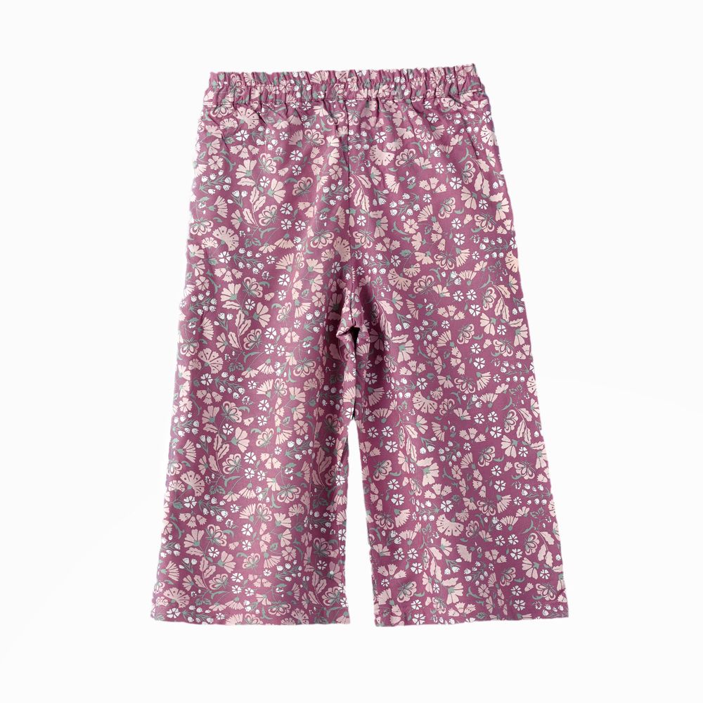 Jelliene - Breezy Blooms: Girls' Viscose Harem Pants - Floral