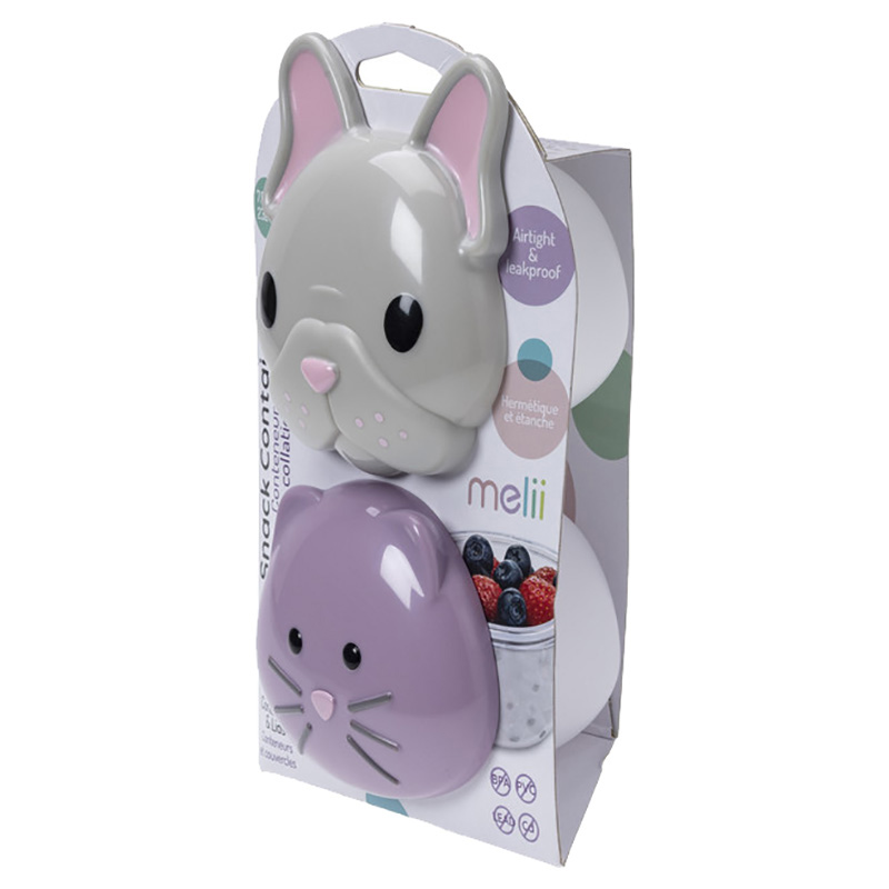 ملي - حافظة وجبات خفيفة - بلدغ وقط - عدد 2